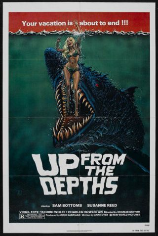 Up From The Depths 1979 Horror One Sheet Movie Poster Sam Bottoms