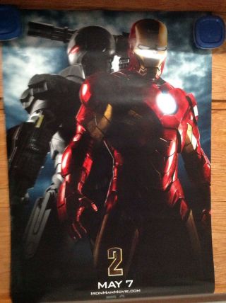 Iron Man 2 27x40 Double - Sided Movie Poster Robert Downey Jr Rare