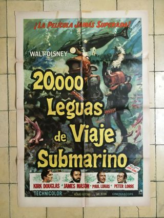20000 Leagues Under The Sea One Sheet Movie Poster - Scuba Divers Art Sci - Fi