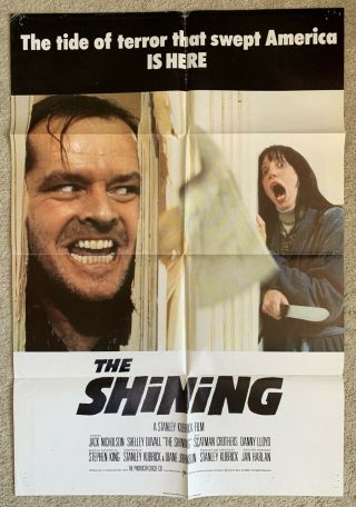 The Shining U.  K 1 Sheet Movie Poster Stanley Kubrick Jack Nicholson