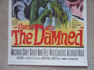 THESE ARE THE DAMNED 1964 1SHT MOVIE POSTER LINEN EX 3