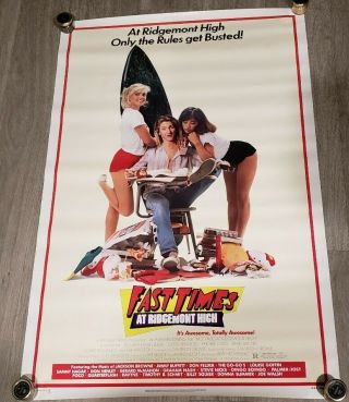 Rolled Fast Times At Ridgemont High 1982 27x41 Movie Poster Sean Penn