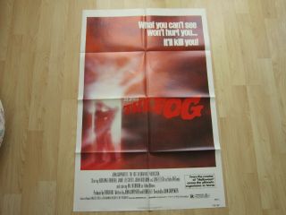 Sheet " The Fog " Movie Poster Jamie Lee Curtis - Dir.  John Carpenter
