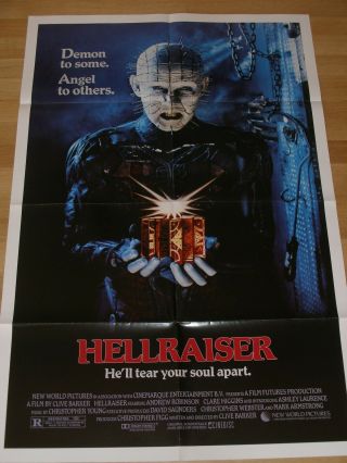 Hellraiser (1987) Clive Barker Horror Classic Rare Us One Sheet Poster