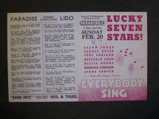 Everybody Sing - 1938 Movie Herald - Judy Garland 2