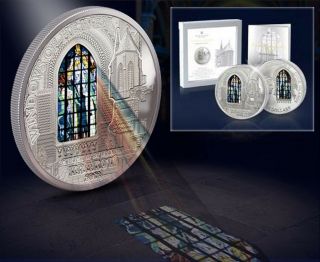 2012 Cook $10 Windows Of Heaven - Church Of St.  Francis Krakow 50 G Silver Coin