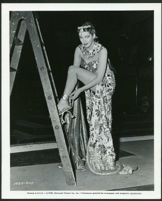 Yvonne De Carlo In Candid Leggy Pin - Up Portrait Vintage 1946 Photo
