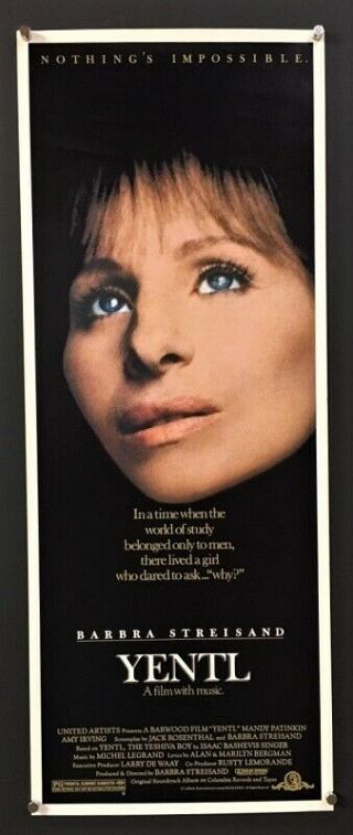 Yentl Movie Poster Insert Barbra Streisand 1983 Hollywood Posters