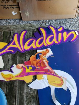 Aladdin - 1992 Disney Movie Standee,  Never Assembled