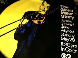 Cbs Ad - The Glenn Miller Story - James Stewart,  June Allyson Large Subway Poster