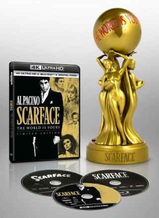 Scarface (1983) " The World Is Yours " Lim - Ed - 4k Ultra Hd,  Blu - Ray,  Digital,  Cs