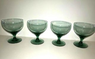 4 Russel Wright American Modern For Morgantown,  Wine Glasses,  Seafoam Green