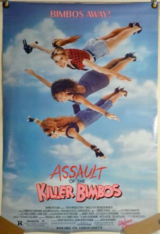 Assault Of The Killer Bimbos Rolled Orig Video Movie Poster Empire Comedy (1988)