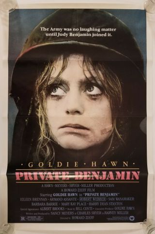 Vintage 1980 Private Benjamin One Sheet Poster Goldie Hawn Eileen Brennan Brooks