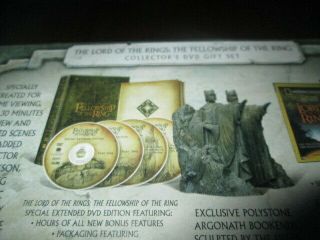 2001 Lord of the Rings Fellowship Collectors 5 - DVD Gift Set Argonath Bookend 3