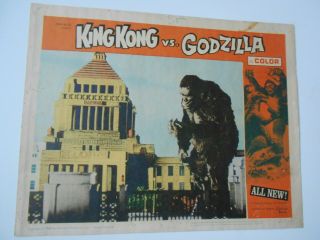 King Kong Vs Godzilla Lobby Card 6 Famous Movie Poster Monsters