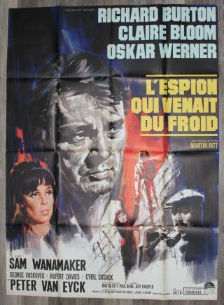 The Spy Who Came In From The Cold Orig.  1965 French Grande Movie Poster Burton