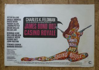 James Bond 007 Casino Royale Spy Belgian Movie Poster 