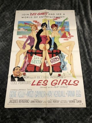 1957 One Sheet: Les Girls - Gene Kelly,  Mitzi Gaynor,  Kay Kendall 27x41