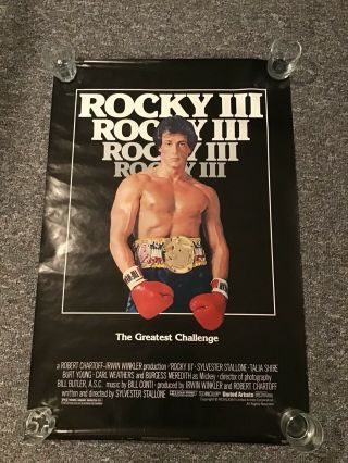 Rocky 3 Movie Poster Sylvester Stallone 1982