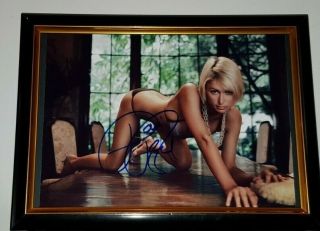 Paris Hilton - Hand Signed With - Framed Autographed 8x10 Photo House Of Wax