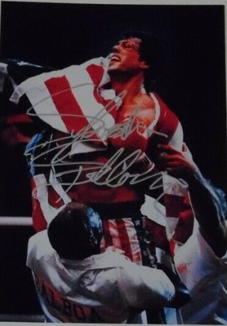 Sylvester Stallone Hand Signed Photo Rocky Balboa