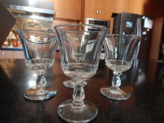 Set Of Four Vintage Fostoria Century Wine Glasses 4 5/8 " Tall Cond