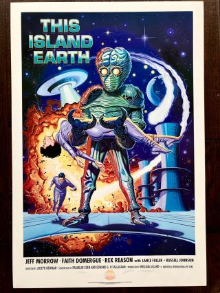 =original This Island Earth Collectible Movie Poster S/n By Mitch O 