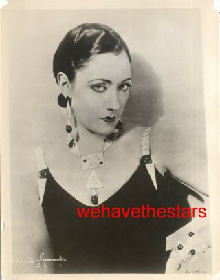 Vintage Gloria Swanson Art Deco Glamour Early 30s Chanel ? Publicity Portrait
