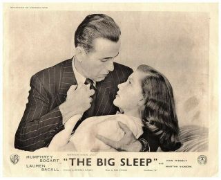 The Big Sleep Lobby Card Humphrey Bogart Lauren Bacall 1946 Classic