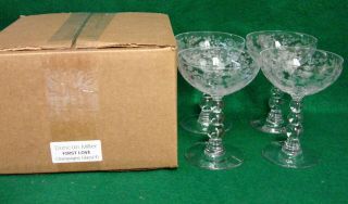 Duncan Miller First Love 5 " Champagne Glasses (4) Set Of Four