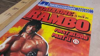 Rambo: First Blood Part Ii (1985) Sylvester Stallone - Uk Video Poster