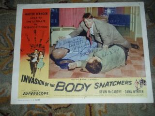 Kevin Mccarthy Autographed Lobby Card - Invasion Of The Body Snatchers