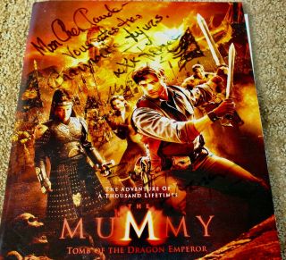 The Mummy Movie Press Kit Hand Signed Brendan Fraser Maria Bello Rob Cohen