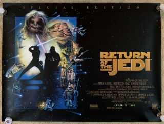 Star Wars Return Of The Jedi Double Sided Special Edition British Quad