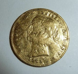 Australia Gold Half Sovereign 1863 But Full Weight Sydney