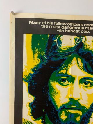 SERPICO Movie Poster (VeryFine) AUSTRALIAN One Sheet 1974 27x40 Al Pacino 5309 2