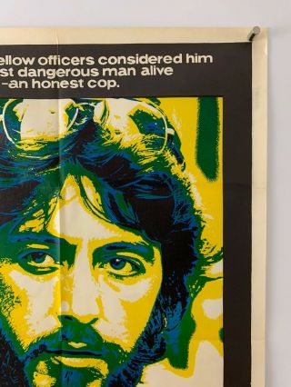 SERPICO Movie Poster (VeryFine) AUSTRALIAN One Sheet 1974 27x40 Al Pacino 5309 3