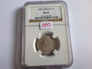 1895 Great Britain Shilling Ngc Ms 63