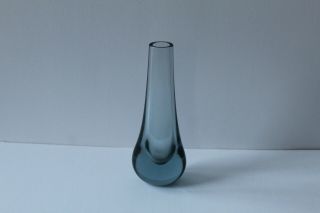 Vintage Whitefriars Arctic Blue Teardrop Vase 9571
