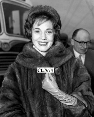 Julie Andrews Wearing A Fur Coat At The London Airport Photo