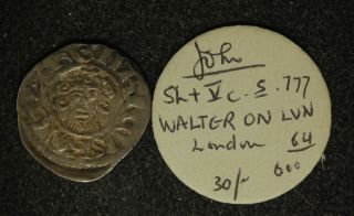Scarce Hammered Uk John I 1199 - 1216 Silver Penny North - 971 Great Britain