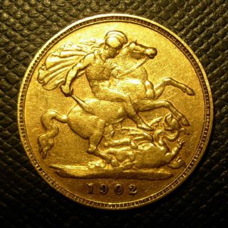 Great Britain 1902 Gold 1/2 Sovereign XF Edward VII 2
