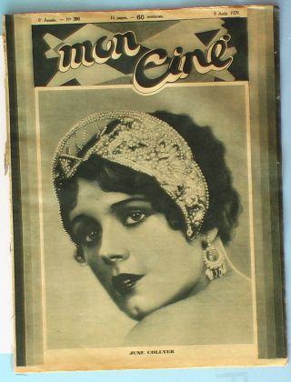 June Collyer,  Dolores Del Rio On Covers Of French Mon Cine 390/1929 Rin - Tin - Tin