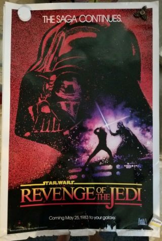 Revenge Of The Jedi.  Star Wars One Sheet Poster