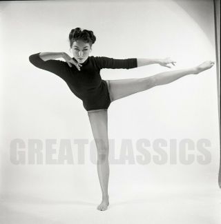 Julie Newmar 1958 In Leotard Lovely Dancer 2 1/4 Camera Negative Peter Basch
