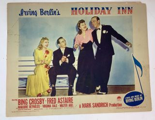 1942 Holiday Inn Irving Berlin Bing Crosby Fred Astair Theatre Lobby Movie Card