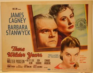 1956 " These Wilder Years " James Cagney Stanwyck 11 X 14 " Lobby Card Set Of 8