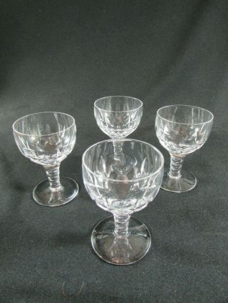 Set Of 4 Stuart Crystal Sherry/port Glasses
