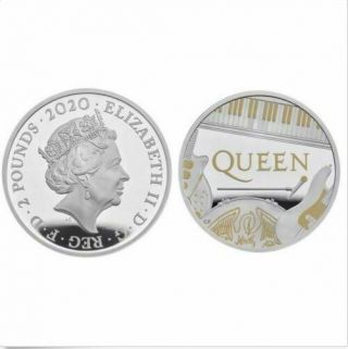2020 Great Britain Music Queen Silver Proof 1 Oz Coin,  Boa And,  Royal